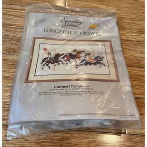 Something Special Longstitch Crewel Carousel, Candamar Designs #40178 10x20"